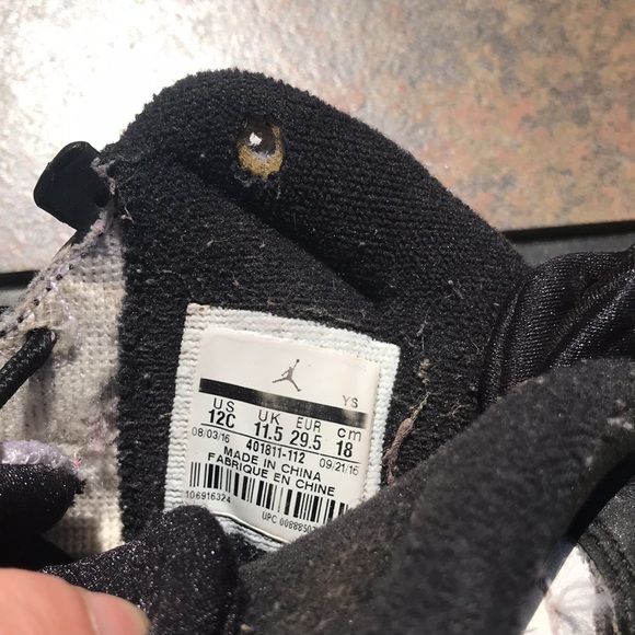 White and black Jordan 23 size 12c - Picture 6 of 6